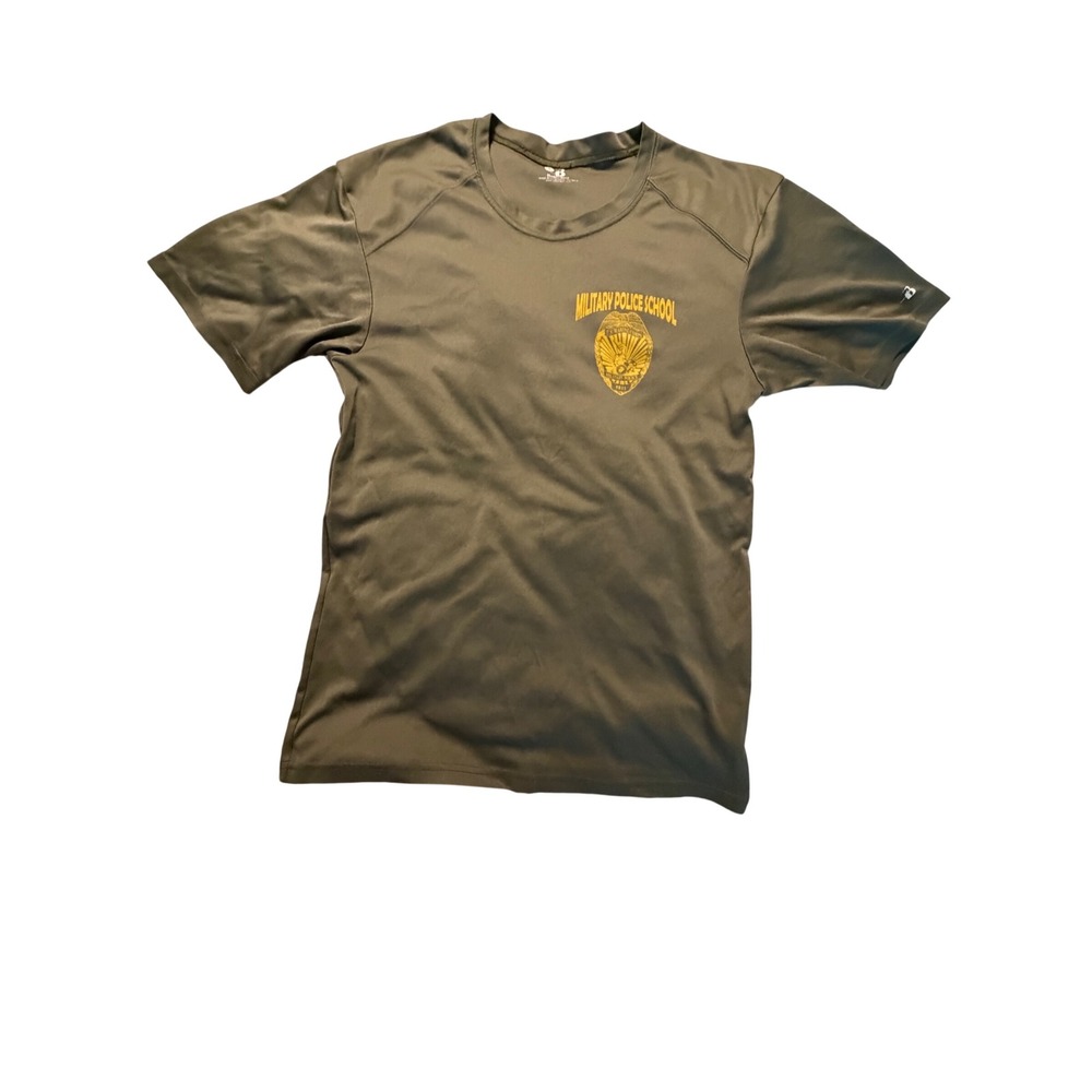 Badger Sport Military Police School Marines of the Ozarks T-Shirt Mens Small OD‎